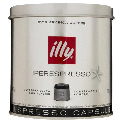 CAFÉ EM CÁPSULA TORRADO E MOÍDO ESPRESSO TORRA ESCURA ILLY LATA 140 7G 21 UNIDADES
