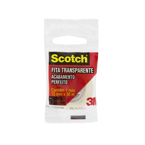 FITA ADESIVA TRANSPARENTE SCOTCH 3M 12MMX30M