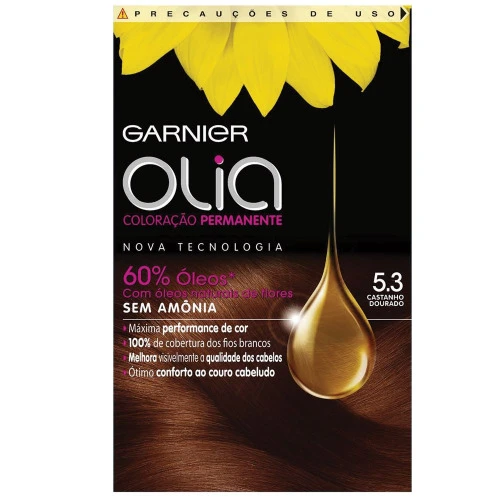 TINTURA PERMANENTE GARNIER OLIA 5 3 CASTANHO DOURADO