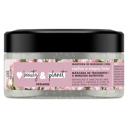 MÁSCARA DE TRATAMENTO LOVE BEAUTY PLANET CACHOS E CRESPOS LINDOS POTE 190G