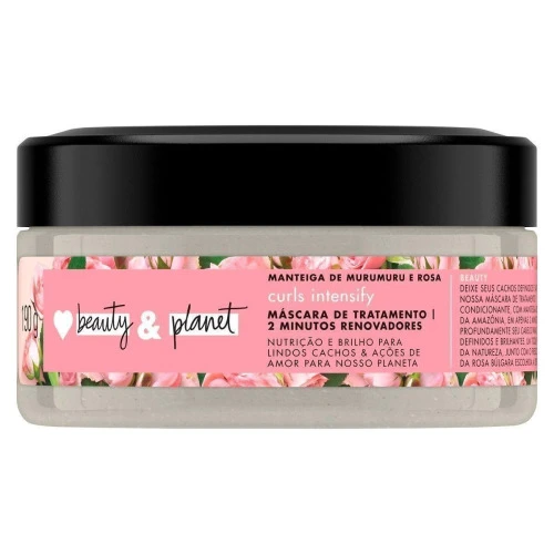 MÁSCARA DE TRATAMENTO LOVE BEAUTY AND PLANET CURLS INTENSIFY MANTEIGA DE MURUMRU E ROSA 190G
