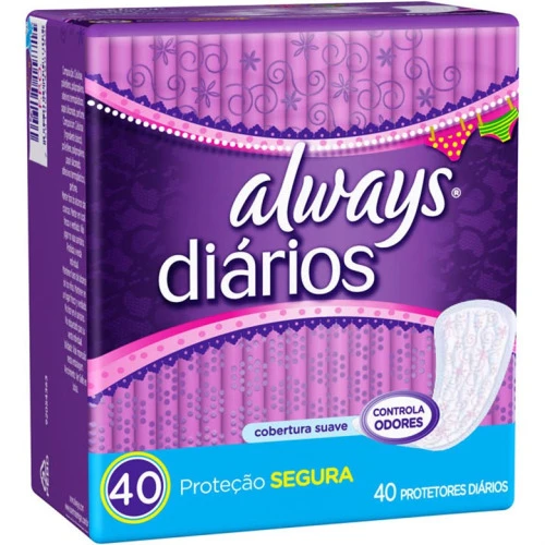 PROTETOR DIÁRIO SEM ABAS ALWAYS COM 40 REGULAR UNIT