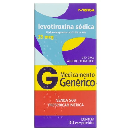 LEVOTIROXINA SÁDICA 25MCG MERCK CAIXA 30 COMPRIMIDOS