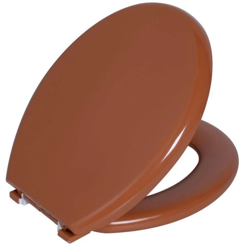 ASSENTO SANITÁRIO OVAL ALMOFADADO CARAMELO