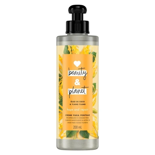 CREME PARA PENTEAR LOVE BEAUTY AND PLANET HOPE AND REPAIR ÓLEO DE COCO E YLANG YLANG 200ML
