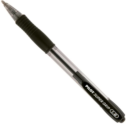 CANETA ESFEROGRÁFICA SUPER GRIP RETRÁTIL 1 6 PRETA PILOT