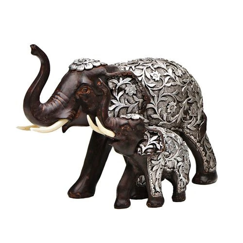 ESCULTURA ROJEMAC 23X13 5CM ELEFANTE MAE BEBE