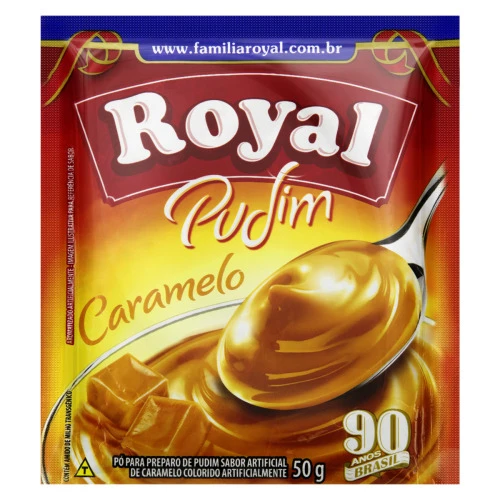 PÓ PARA PUDIM CARAMELO ROYAL PACOTE 50G