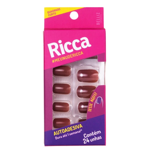 UNHA RICCA NUDE CAPUCCINO AUTOADESIVAS