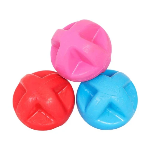 BRINQUEDO PARA CÃES BOLA DE BORRACHA MACIÇA SUPERBALL FURACÃO CORES SORTIDAS