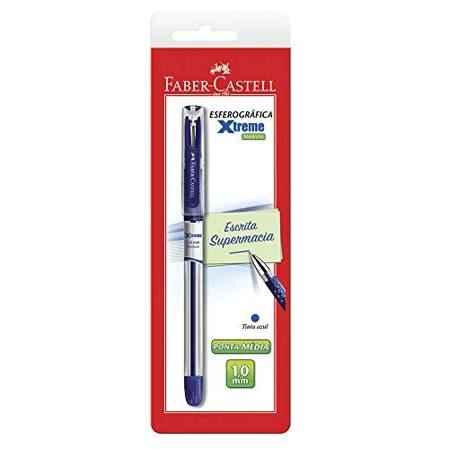CANETA ESFEROGRÁFICA AZUL 1 0MM PONTA MÉDIA FABER CASTELL XTREME MEDIUM