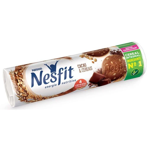 BISCOITO INTEGRAL CACAU CEREAIS NESTLÉ NESFIT PACOTE 160G