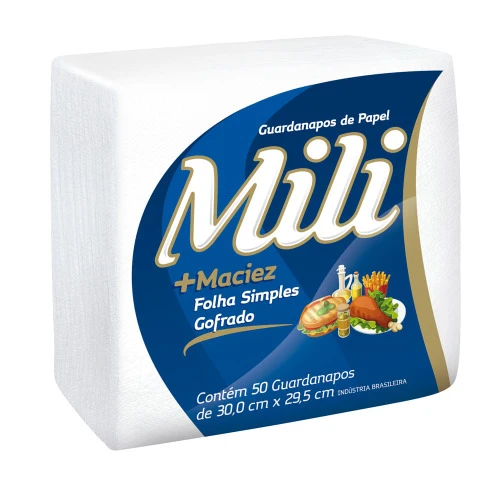 GUARDANAPO PAPEL MILI COM 50 30X29 5
