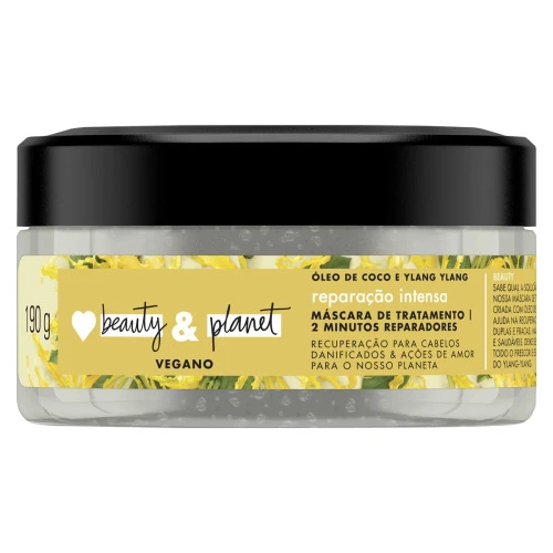 MÁSCARA DE TRATAMENTO LOVE BEAUTY PLANET REPARAÇÃO INTENSA POTE 190G