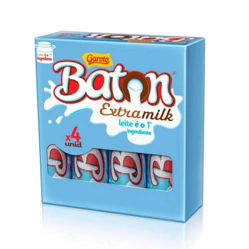 CHOC GAROTO BATON 64G EXTRA MILK
