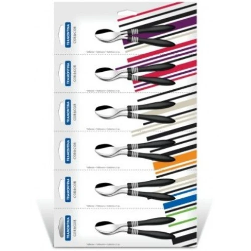 CONJUNTO COLHERES CHÁ INOX PRETO COM 2PCS