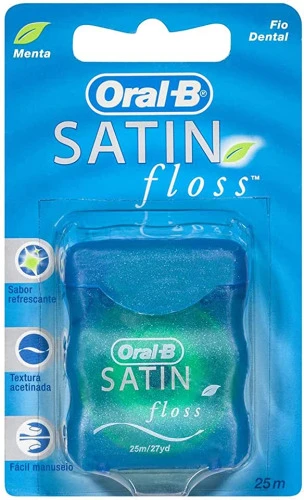 FIO DENTAL ORAL B SATIN FLOSS MENTA 25M