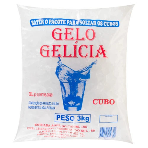 GELO EM CUBOS GELÍCIA 3KG