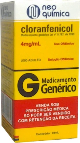 CLORANFENICOL 4 MG ML COLÍRIO NEO QUÍMICA GENÉRICO