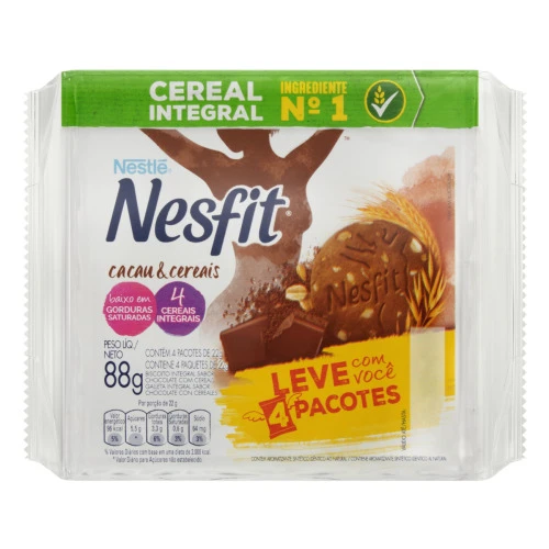 BISCOITO NESFIT 88G CACAU E CEREAIS