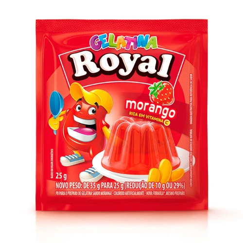GELATINA ROYAL 25G MORANGO