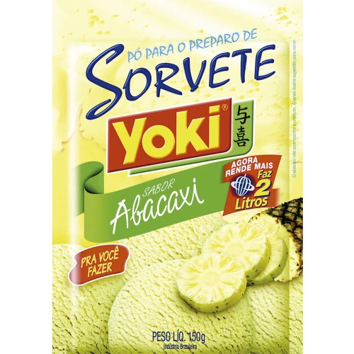PÓ PARA SORVETE ABACAXI YOKI 150G