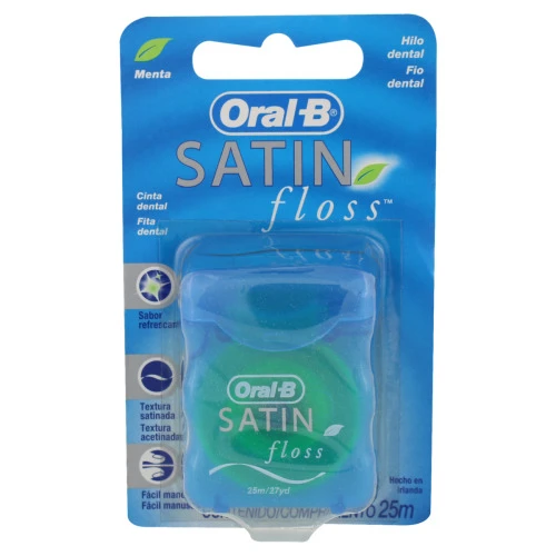 FIO DENTAL FLOSS MENTA ORAL B SATIN 25M