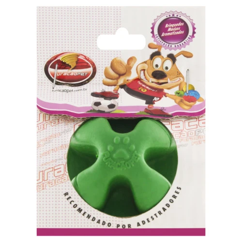 BOLA MACIÇA VERDE SUPER BALL FURACÃO PET 60MM