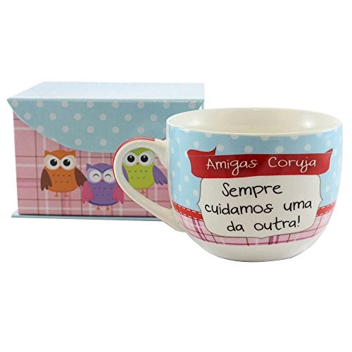 CANECA SOPA ZONACRIATIVA AMIGAS CORUJA