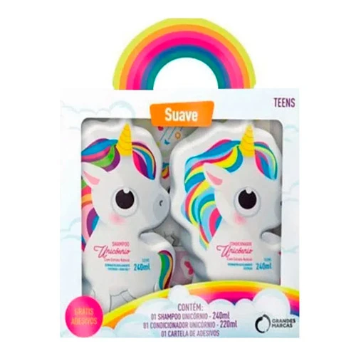 KIT SHAMPOO BIOTROPIC UNICÓRNIO SUAVE 240ML  CONDICIONADOR 220ML