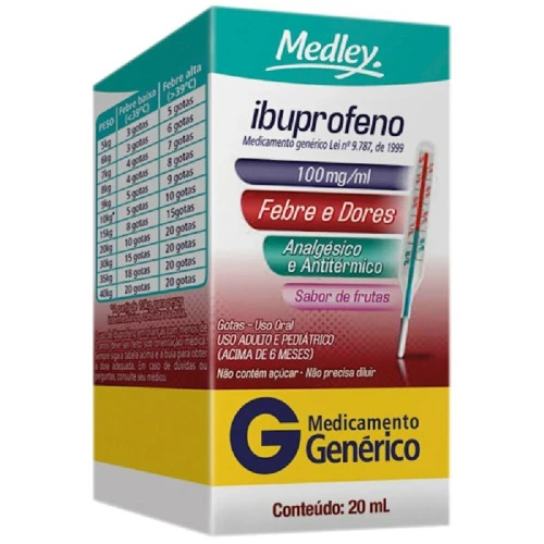 IBUPROFENO 100MG ML SUSPENSÃO ORAL 20ML MEDLEY