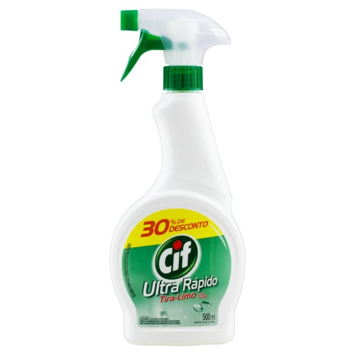 DESINFETANTE TIRA LIMO CIF ULTRA RÁPIDO FRASCO 500ML BORRIFADOR GRÁTIS 30 DESCONTO