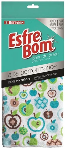 PANO DE PRATO MICROFIBRA BRANCO ESTAMPA DIVERSA ESFREBOM