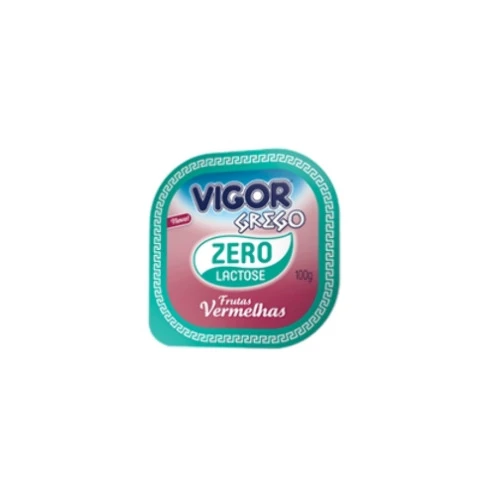 IOGURTE GREGO CALDA FRUTAS VERMELHAS ZERO LACTOSE VIGOR POTE 100G