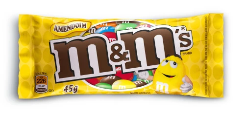 CONFEITO DE CHOCOLATE AO LEITE COM AMENDOIM M MS PACOTE 45G