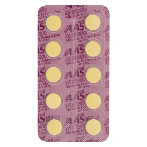 AAS INFANTIL 100MG SANOFI 10 COMPRIMIDOS