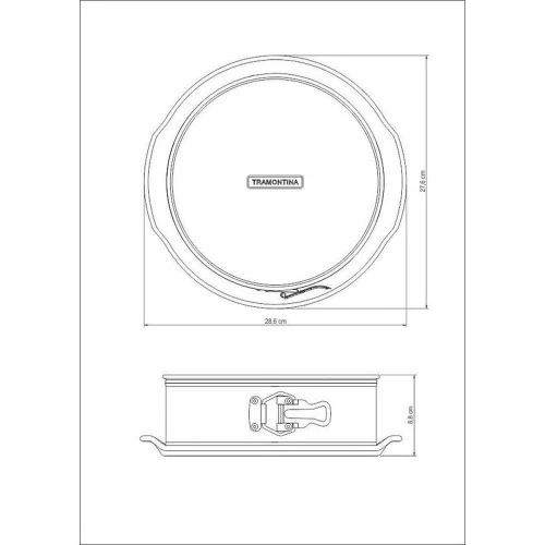 FORMA ALUMÍNIO TRAMONTINA BAKERY PARA BOLO REDON 24CM