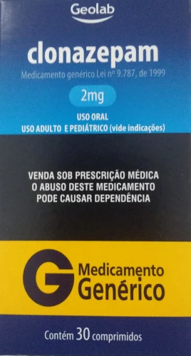 CLONAZEPAM 2MG CAIXA 30 COMP