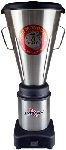 LIQUIDIFICADOR COMERCIAL SKYMSEN LS 08MB N 8L INOX COPO MONOBLOCO INOX 220V