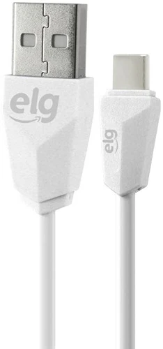 CABO SINCRONIZAÇÃO RECARGA USB TIPO C REVERSÍVEL ELG TCUSBE BRANCO