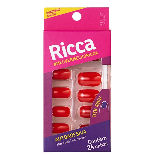 UNHAS RICCA AUTOADES VERMELHO PAIXAO