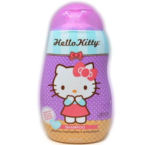 SHAMPOO HELLO KITTY CABELOS CACHEADOS E ONDULADOS 260ML