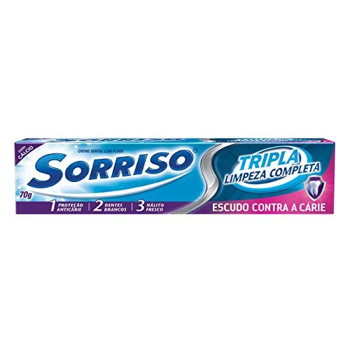 CREME DENTAL SORRISO TRIPLA LIMPEZA COMPLETA CAIXA 70G
