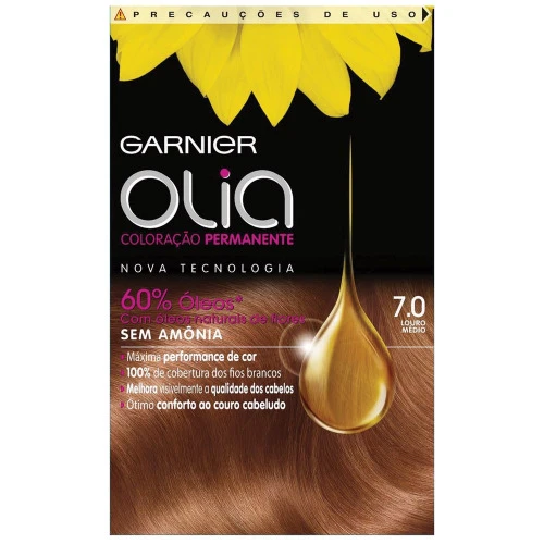 TINTURA PERMANENTE GARNIER OLIA 7 0 LOURO MÉDIO