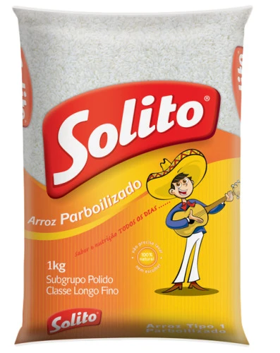 ARROZ PARBOILIZADO TIPO 1 SOLITO PACOTE 1KG