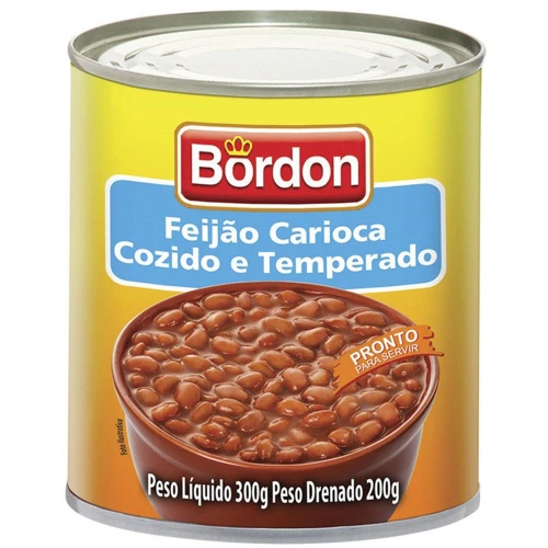 FEIJÃO CARIOCA BORDON 300GR TEMP LT