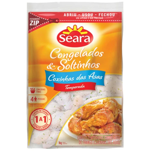 COXINHA DA ASA DE FRANGO TEMPERADA CONGELADA SEARA 1KG