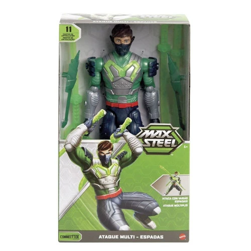 BONECA MAX STEEL ATAQUE MULTI ESPADAS REF FMC61