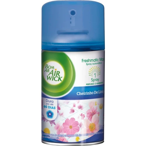 ODORIZADOR DE AR BOM AR AIR WICK FRESH MATIC CHEIRINHO REFIL 250ML