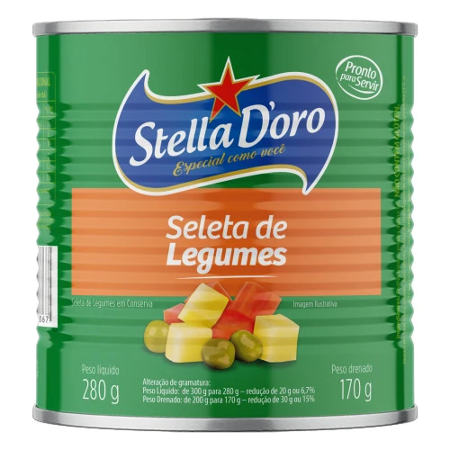SELETA DE LEGUMES EM CONSERVA STELLA DORO LATA 170G